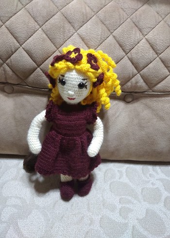 Bordo El Örgüsü Renkli Bebek - Görsel 2