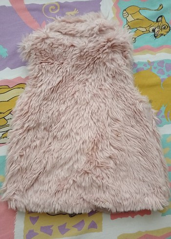 4 Yaş Beden Pembe Peluş Kız Yeleği