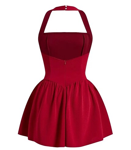 Mini bordo elbise