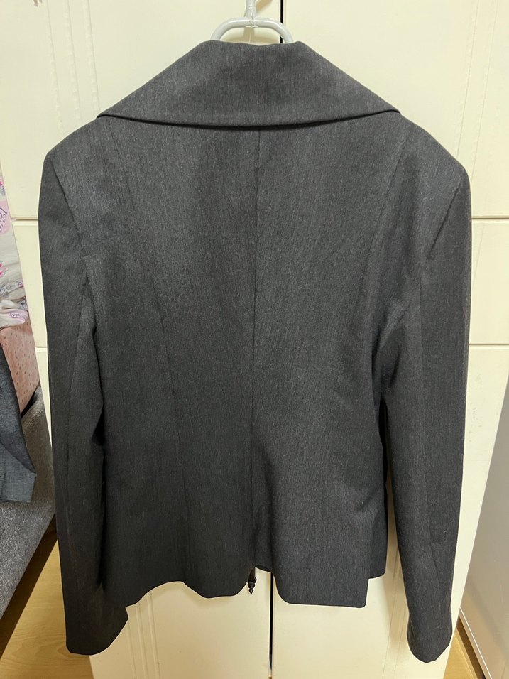 Düğmeli Gri Kadın Blazer Ceket - Görsel 2