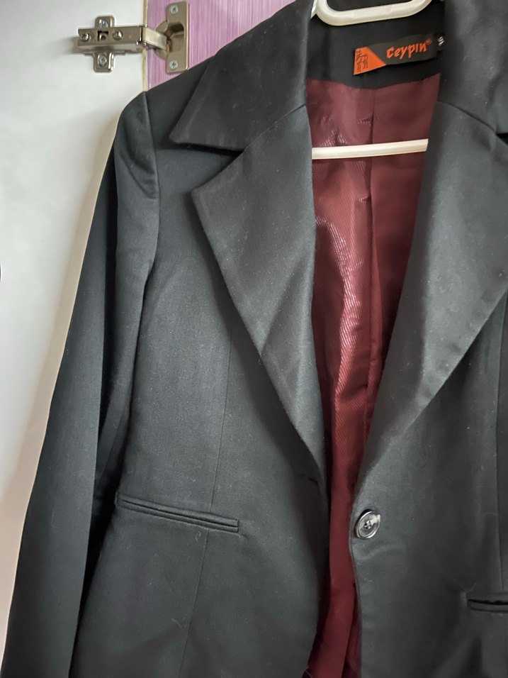 Siyah Kadın Midi Blazer Ceket - Görsel 2