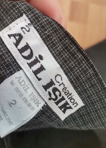 Düğmeli Gri Kadın Kumaş Pantolon - Görsel 4