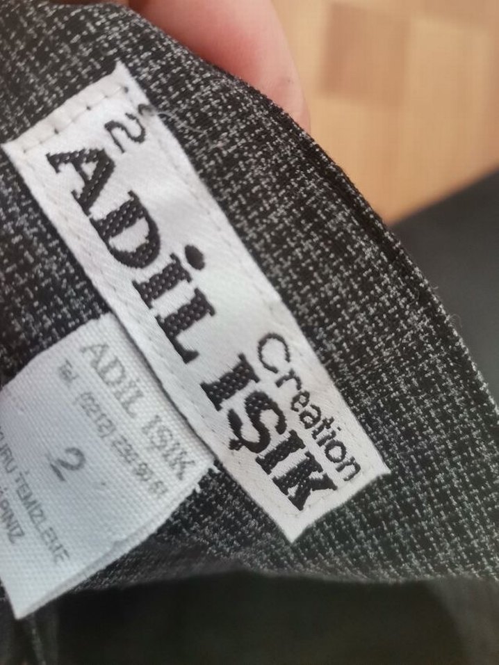 Düğmeli Gri Kadın Kumaş Pantolon - Görsel 4