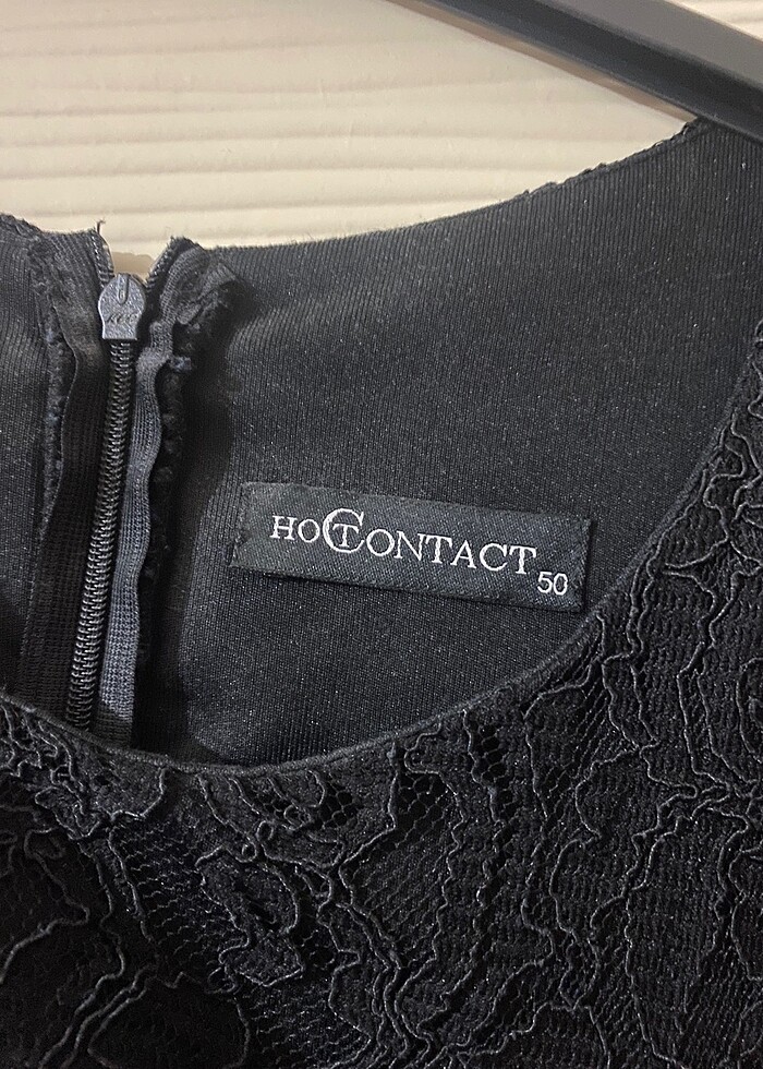 Siyah Abiye Dantel Midi Boy - Görsel 4