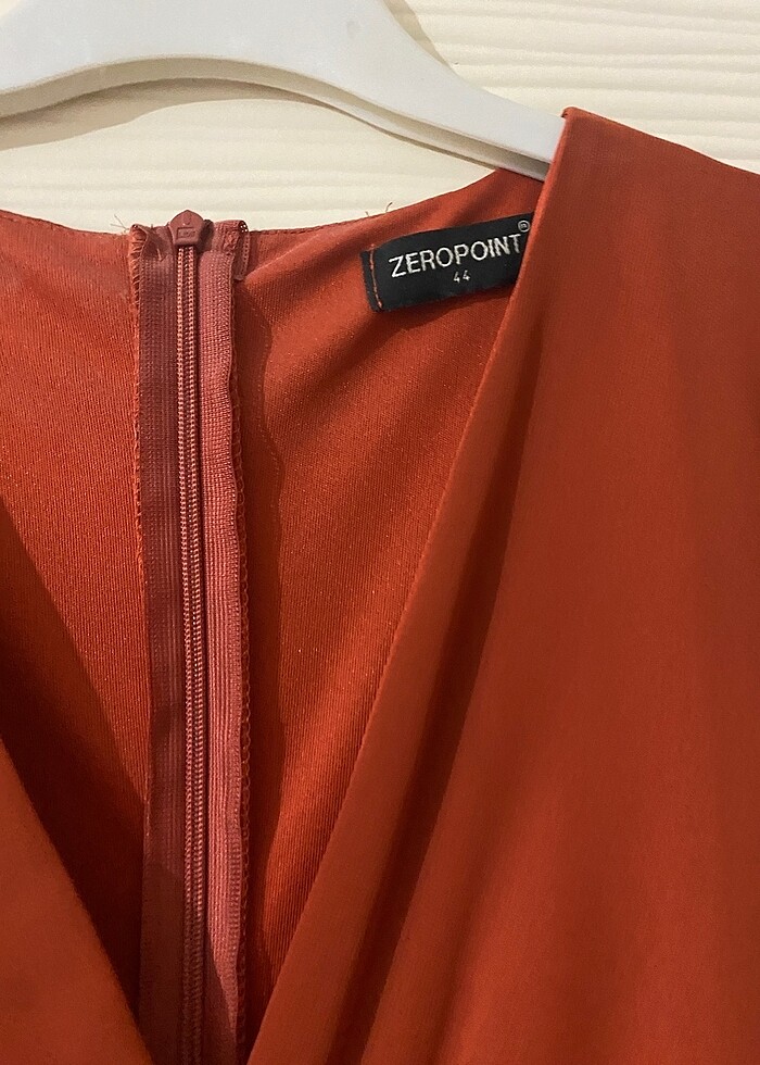 Şifon Elbise Kiremit Renk Abiye - Görsel 4