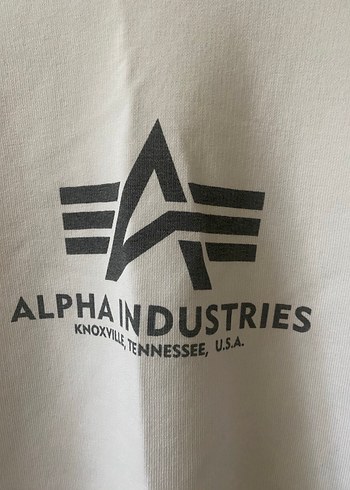Alpha Industries Beyaz Kadın Sweatshirt - Görsel 2