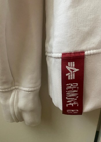 Alpha Industries Beyaz Kadın Sweatshirt - Görsel 4