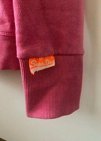 Pembe SuperDry Kadın Sweatshirt Kapüşonlu - Görsel 6