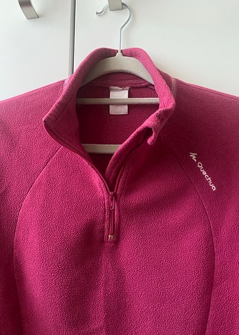 Fermuarlı Pembe Kadın Sweatshirt - Görsel 5