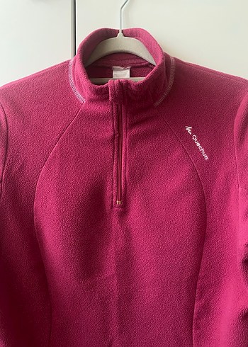 Fermuarlı Pembe Kadın Sweatshirt - Görsel 3