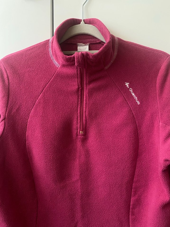Fermuarlı Pembe Kadın Sweatshirt - Görsel 3