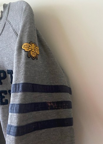 Gri Hampton Crew Pamuklu Sweatshirt - Görsel 4