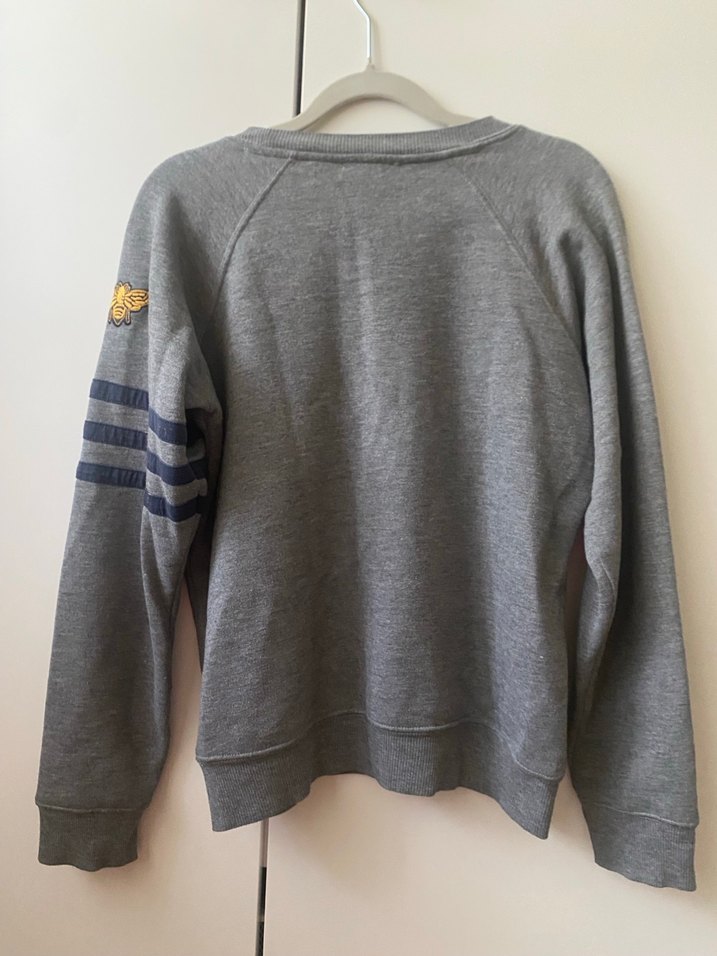 Gri Hampton Crew Pamuklu Sweatshirt - Görsel 5