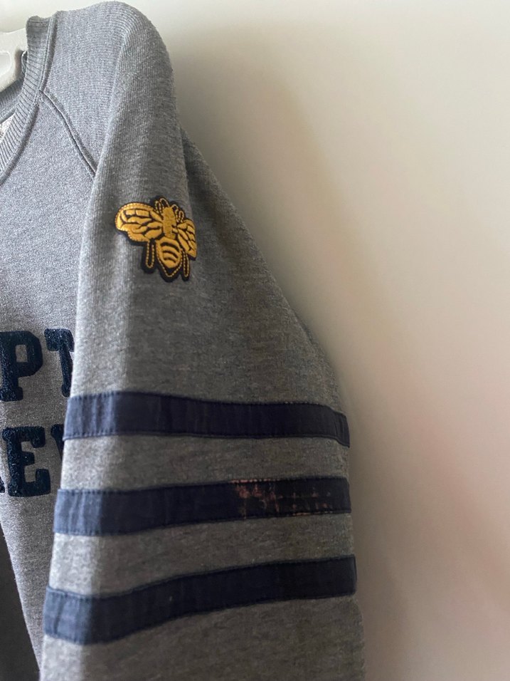 Gri Hampton Crew Pamuklu Sweatshirt - Görsel 4