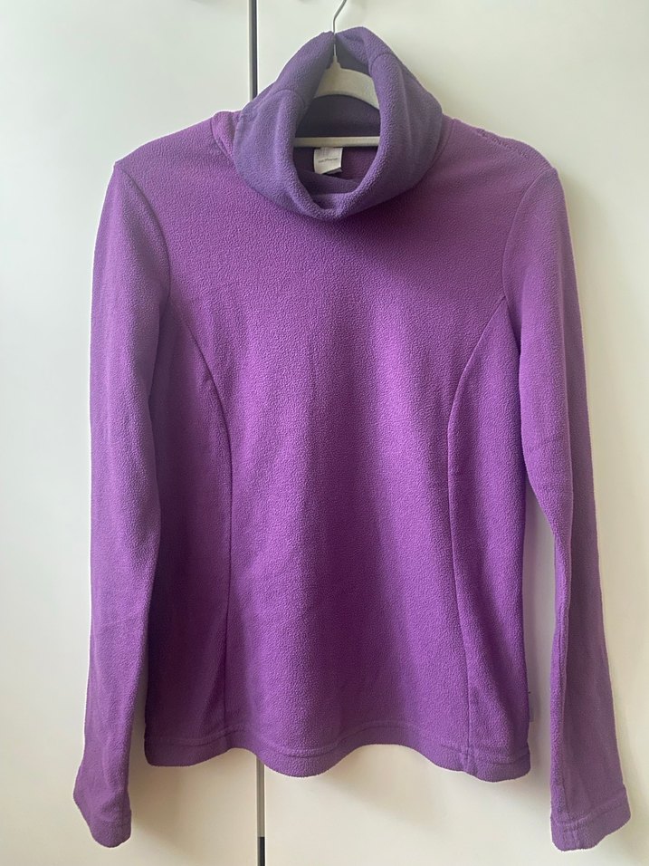 Mor Yüksek Yakalı Kadın Sweatshirt - Görsel 2