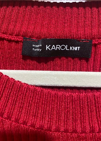 Karol - Kırmızı Triko Kadın Kazak - Görsel 6
