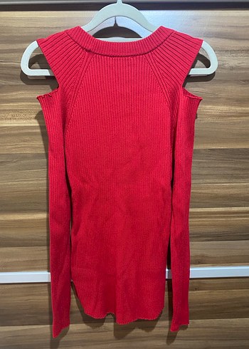 Karol - Kırmızı Triko Kadın Kazak - Görsel 3