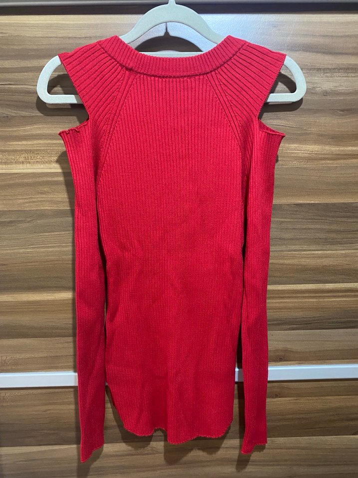 Karol - Kırmızı Triko Kadın Kazak - Görsel 3