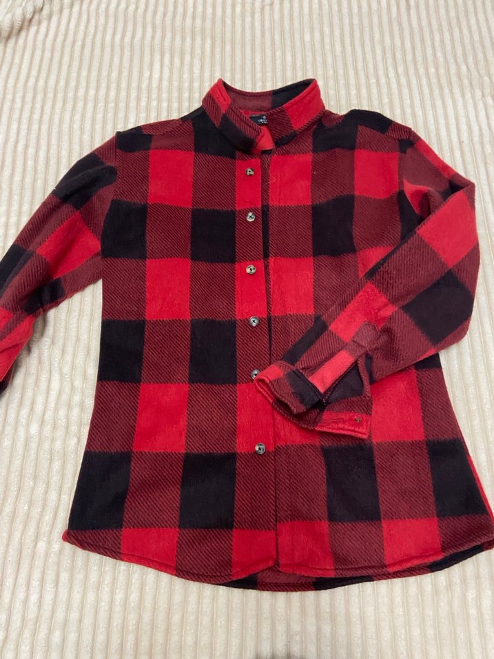 Erkek Kırmızı Kareli Uzun Kollu  oduncu Gömlek - Görsel 3