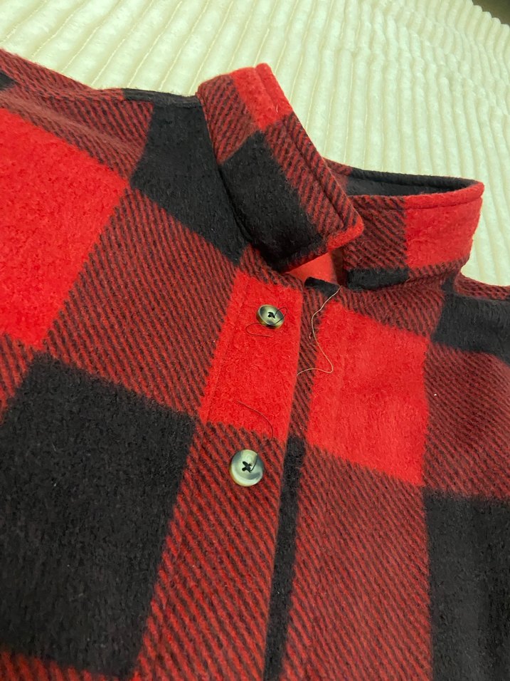 Erkek Kırmızı Kareli Uzun Kollu  oduncu Gömlek - Görsel 5