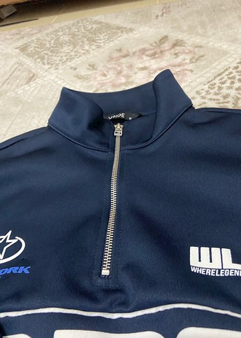 Lacivert Fermuarlı Yarım Fermuarlı Erkek Sweatshirt - Görsel 5