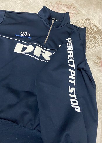 Lacivert Fermuarlı Yarım Fermuarlı Erkek Sweatshirt - Görsel 3