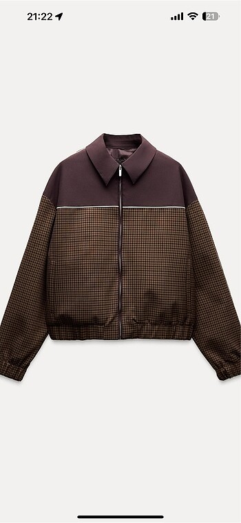 ZARA EKOSE BOMBER CEKET