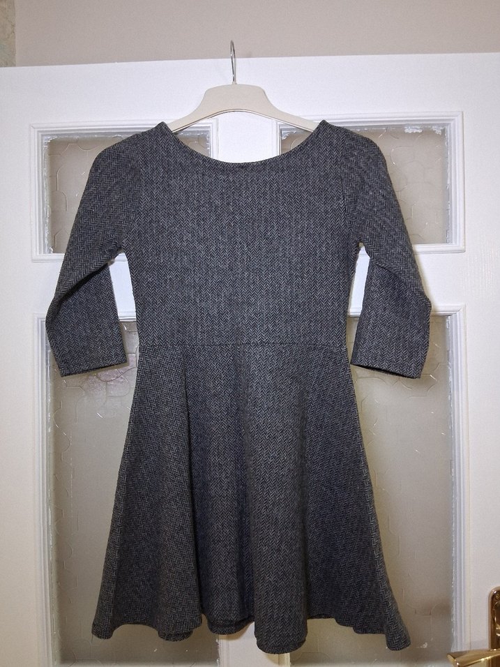 Şık Kadın Gri Triko Elbise - Görsel 2