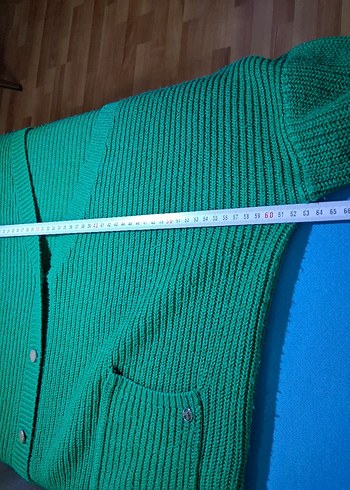 Kadın Yeşil Triko Hırka - Görsel 4