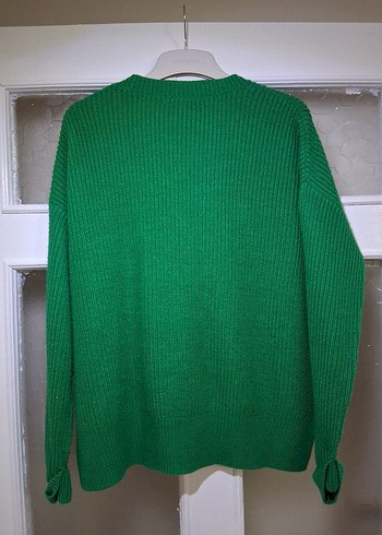 Kadın Yeşil Triko Hırka - Görsel 2