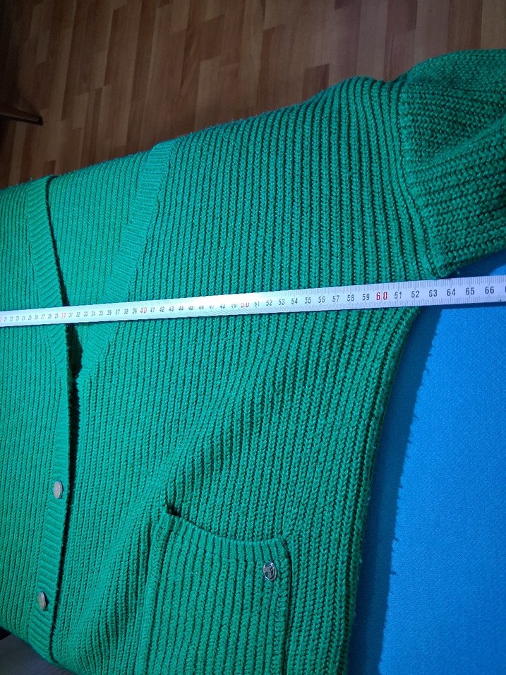 Kadın Yeşil Triko Hırka - Görsel 4