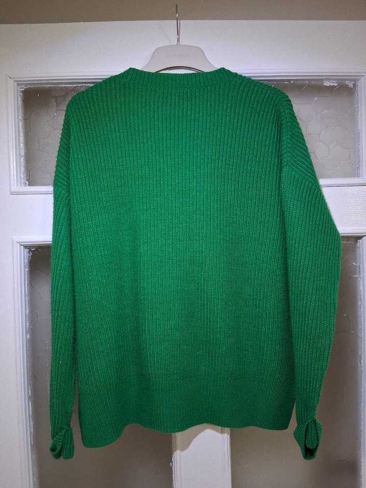 Kadın Yeşil Triko Hırka - Görsel 2