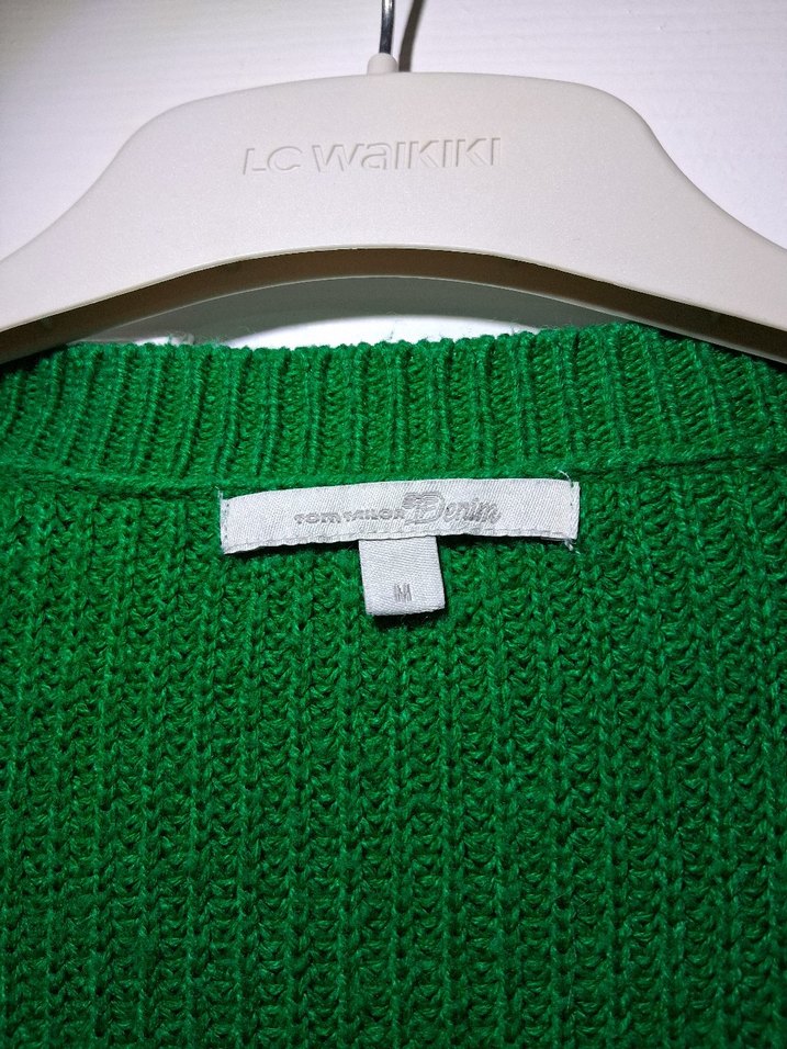 Kadın Yeşil Triko Hırka - Görsel 3