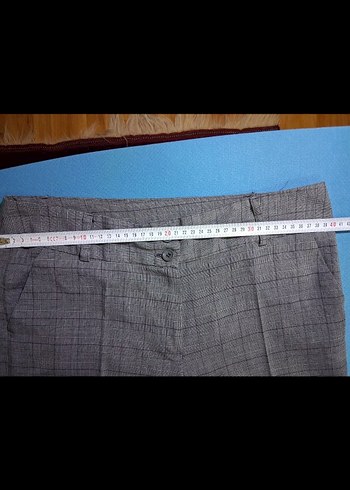 Gri Kadın Kumaş Pantolon Normal Boy - Görsel 3