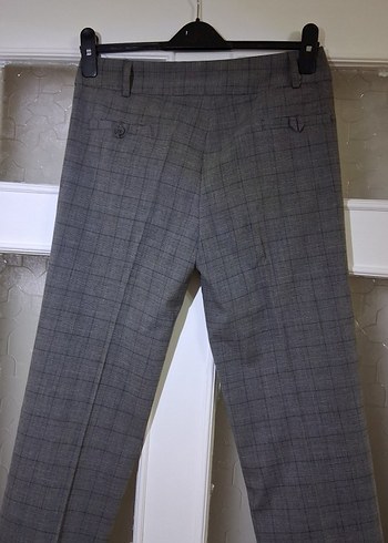 Gri Kadın Kumaş Pantolon Normal Boy - Görsel 2