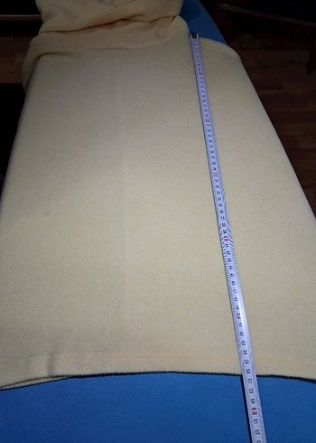 Sarı Yüksek Yakalı Kadın Kazak - Görsel 4