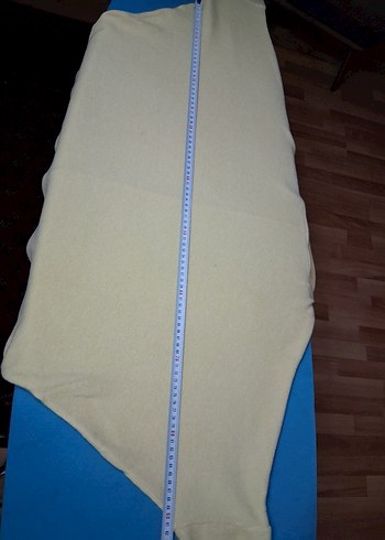 Sarı Yüksek Yakalı Kadın Kazak - Görsel 3