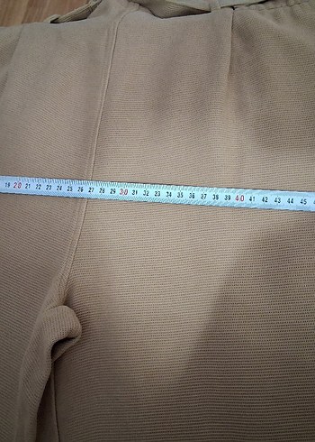 Kadın Bej Süet Kemerli Rahat Pantolon - Görsel 6