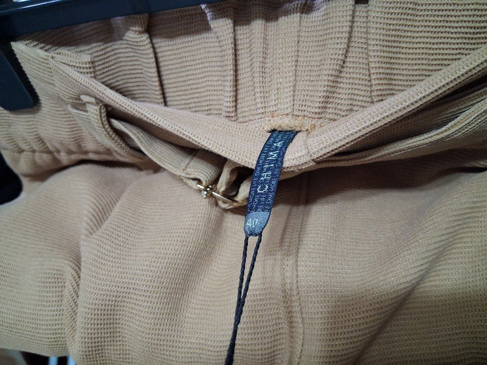 Kadın Bej Süet Kemerli Rahat Pantolon - Görsel 5