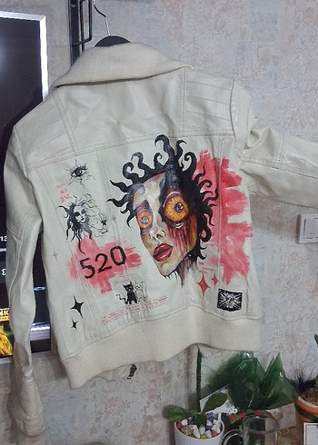 Bej Deri Kadın Ceket Vintage - ONLY - Görsel 5