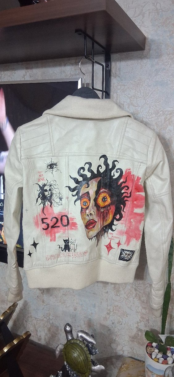 Bej Deri Kadın Ceket Vintage - ONLY - Görsel 3