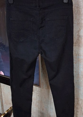 Siyah Kadın Kot Pantolon - Görsel 4