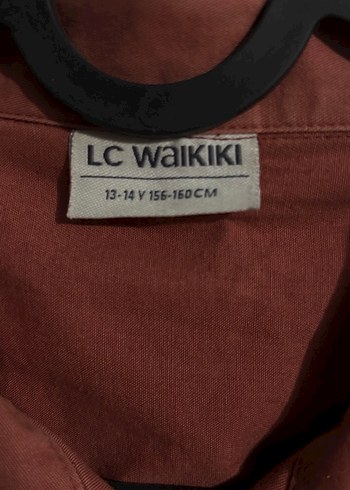 LCW Düğmeli Kahverengi Keten Çocuk Gömlek - Görsel 5