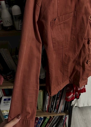 LCW Düğmeli Kahverengi Keten Çocuk Gömlek - Görsel 4