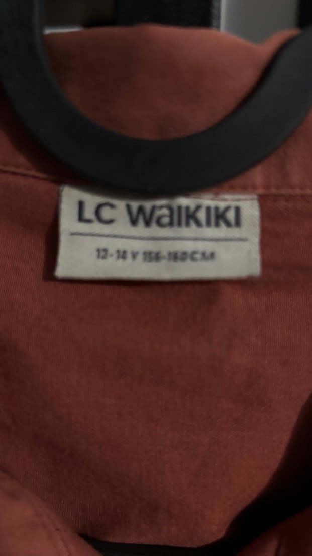 LCW Düğmeli Kahverengi Keten Çocuk Gömlek - Görsel 3