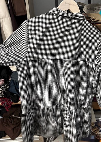 Siyah Beyaz Kareli Uzun Kollu Pamuklu Gömlek 13-14 yaş - Görsel 9