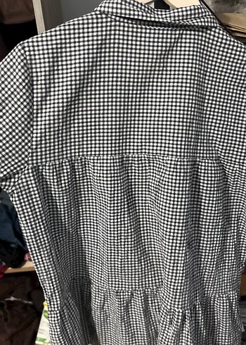 Siyah Beyaz Kareli Uzun Kollu Pamuklu Gömlek 13-14 yaş - Görsel 10