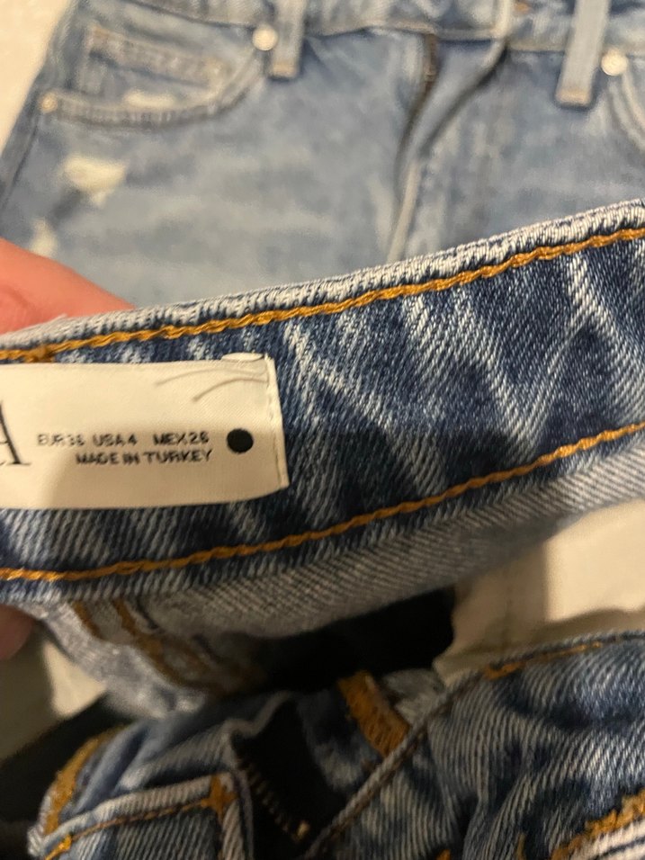 Kadın Lacivert Bağcıklı Mini Denim Şort - Görsel 3