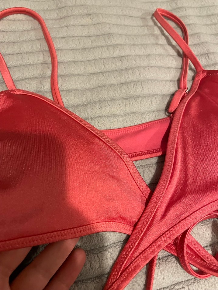 H&m Bikini Üstü pembe simli - Görsel 3