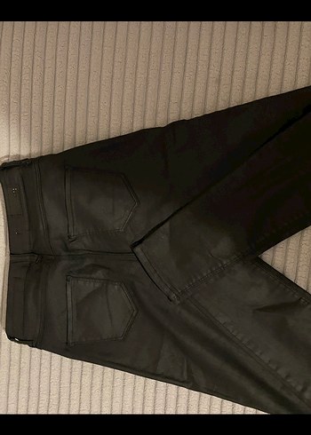 Siyah parlak Kadın Pantolon - Görsel 2